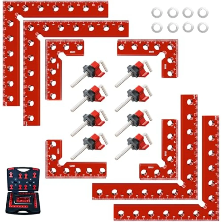 Corner Clamps for Woodworking corner clamps With Box 5.5"and 3.14"Aluminum Alloy 90 degree right angle clamp Positioning Square
Corner Clamps for Woodworking corner clamps With Box 5.5"and 3.14"Aluminum Alloy 90 degree right angle clamp Positioning Square