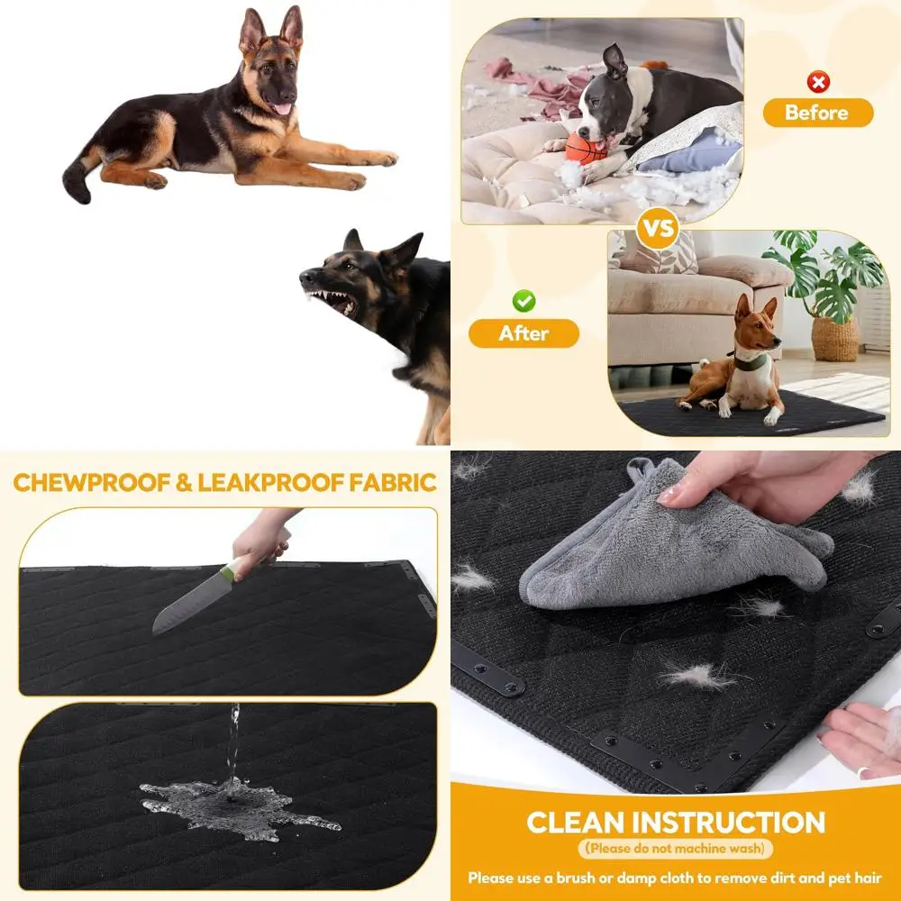 Indestructible Dog Crate Mat with 14 Rivets - Waterproof, Chew-Proof Bed for Medium Dogs, 35x22 (Indoor/Outdoor)
Indestructible Dog Crate Mat with 14 Rivets - Waterproof, Chew-Proof Bed for Medium Dogs, 35x22 (Indoor/Outdoor)