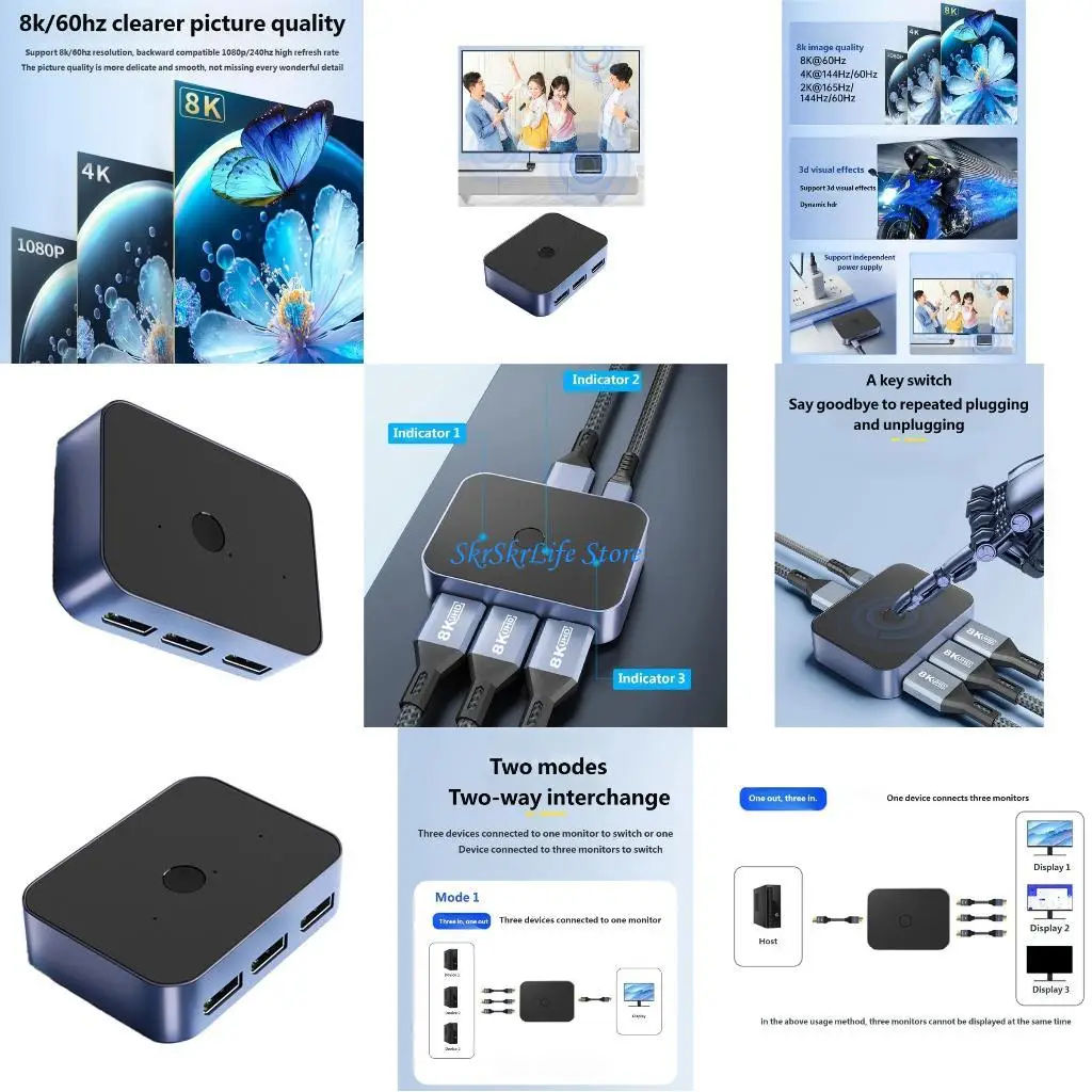 E65E Professional DisplayPort 8K60Hz Switching Ensuring Superior Images Quality and Wide Connectivities
E65E Professional DisplayPort 8K60Hz Switching Ensuring Superior Images Quality and Wide Connectivities