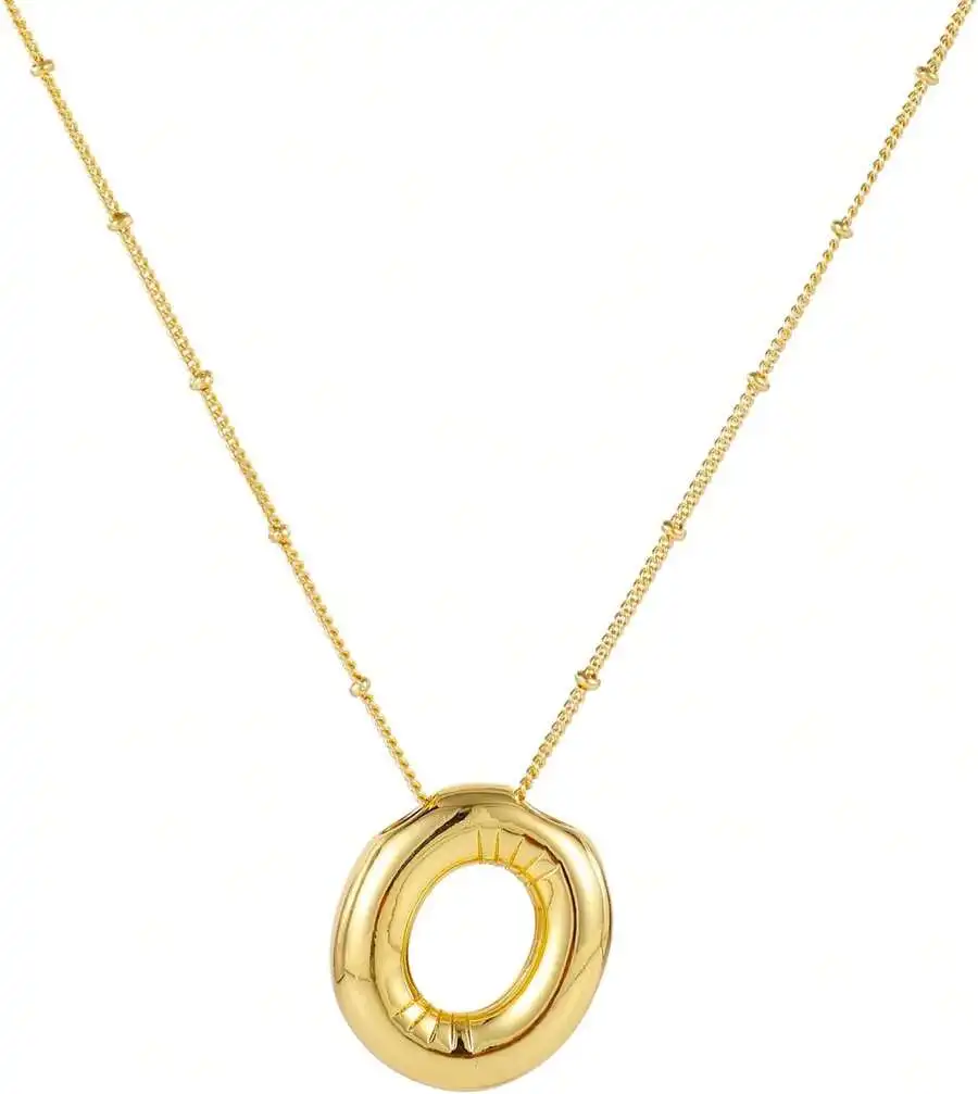 Gold Plated Circular Pendant Necklace For Women
Gold Plated Circular Pendant Necklace For Women