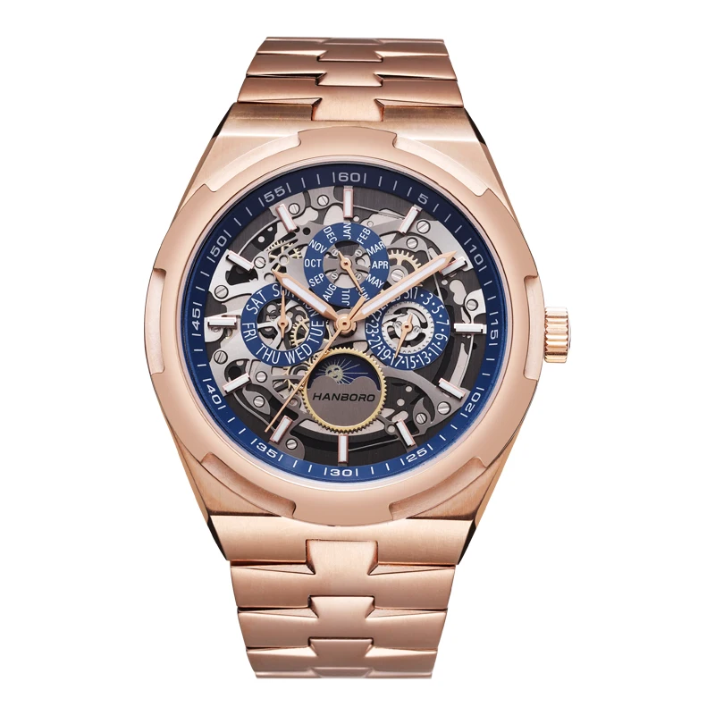 HANBORO Men Automatic Watch 42mm Vintage Mechanical Wristwatch Muliti Dial 50M Waterproof Luminous Month Week Date Night-Day
HANBORO Men Automatic Watch 42mm Vintage Mechanical Wristwatch Muliti Dial 50M Waterproof Luminous Month Week Date Night-Day
