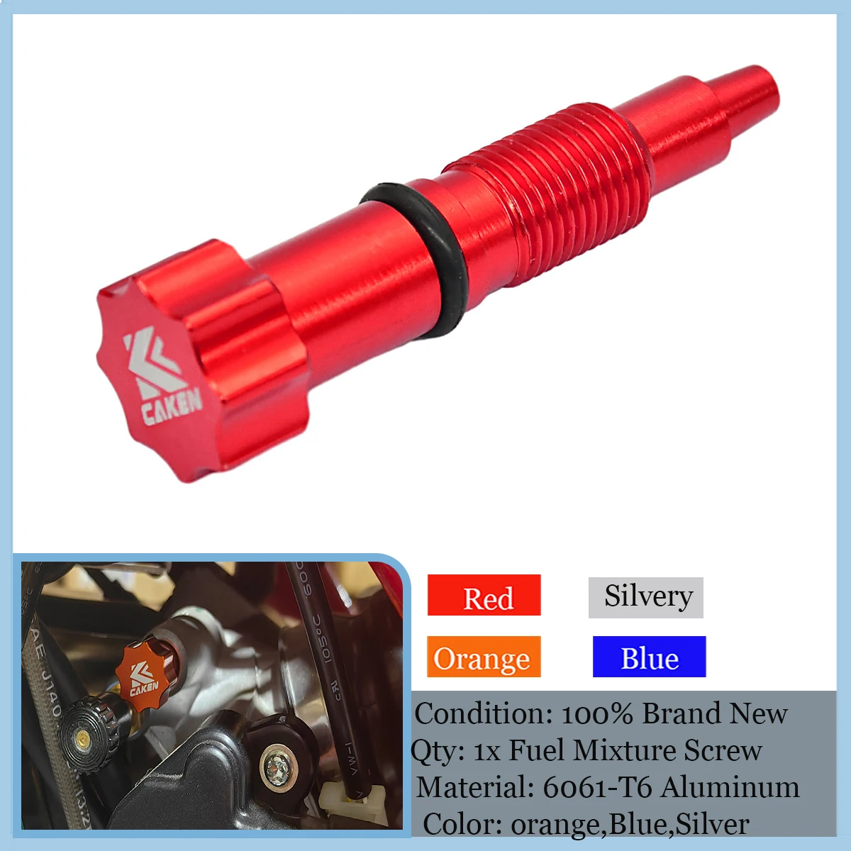 For KTM EXC250 EXC300 For Husqvarna TC250 TC300 GAS EC300 2020-2023 Spare Parts Motorcycle Carburetor CNC Throttle Mixing Screw
For KTM EXC250 EXC300 For Husqvarna TC250 TC300 GAS EC300 2020-2023 Spare Parts Motorcycle Carburetor CNC Throttle Mixing Screw