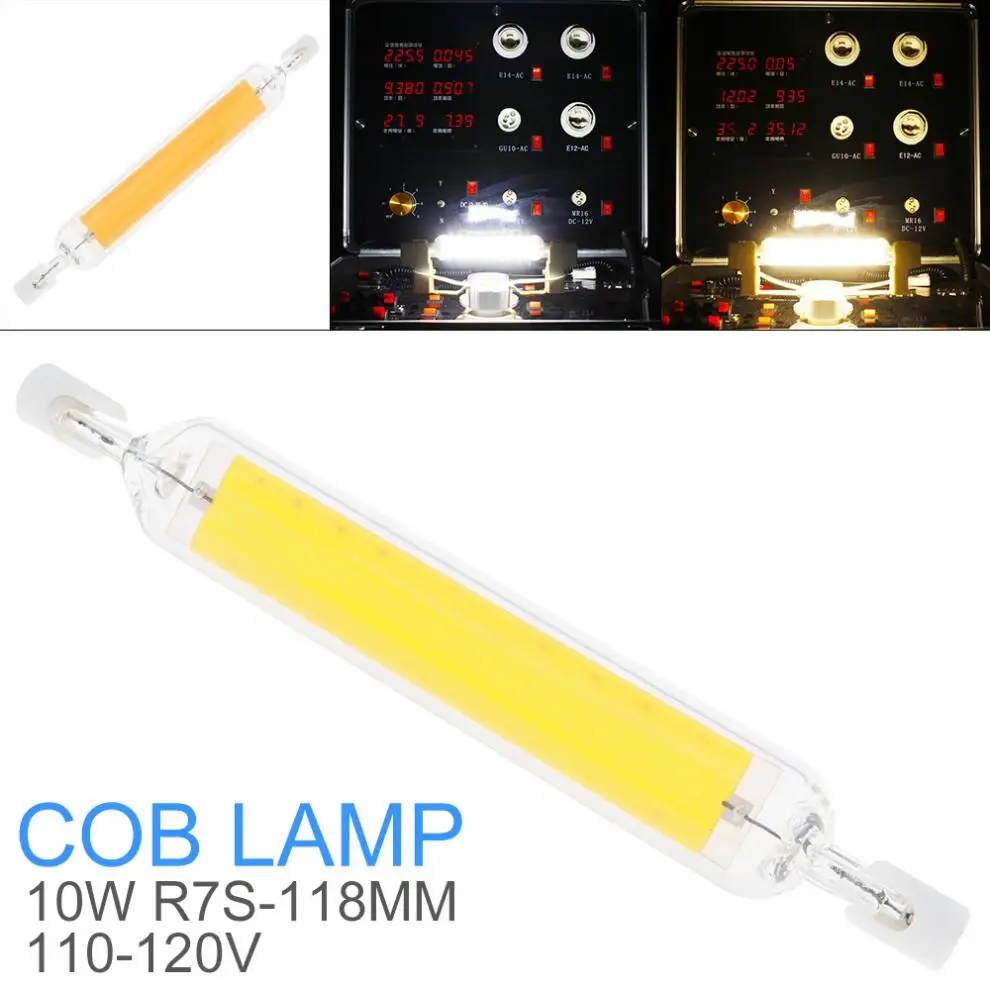 10W 118MM 110-120V R7S Mini Glass 360 Degrees Dimmable Warm White / Cool White with Horizontal Plug COB Replace Halogen
10W 118MM 110-120V R7S Mini Glass 360 Degrees Dimmable Warm White / Cool White with Horizontal Plug COB Replace Halogen