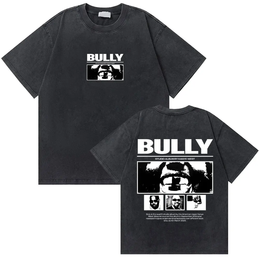 Washed Vintage Rapper Kanye West BULLY Album Cover T-shirts Men Women Hip Hop Fashion Oversized T Shirts Men's Retro Streetwear
Washed Vintage Rapper Kanye West BULLY Album Cover T-shirts Men Women Hip Hop Fashion Oversized T Shirts Men's Retro Streetwear