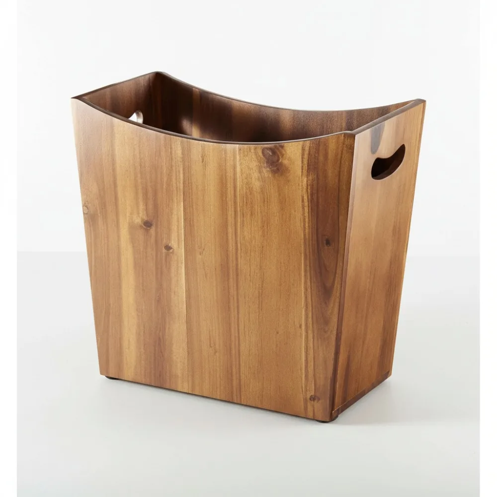 3 Gallon Acacia Wood Waste Basket with Handles - Compact Rectangular Trash Can for Bathroom, Kitchen, Office Decor
3 Gallon Acacia Wood Waste Basket with Handles - Compact Rectangular Trash Can for Bathroom, Kitchen, Office Decor