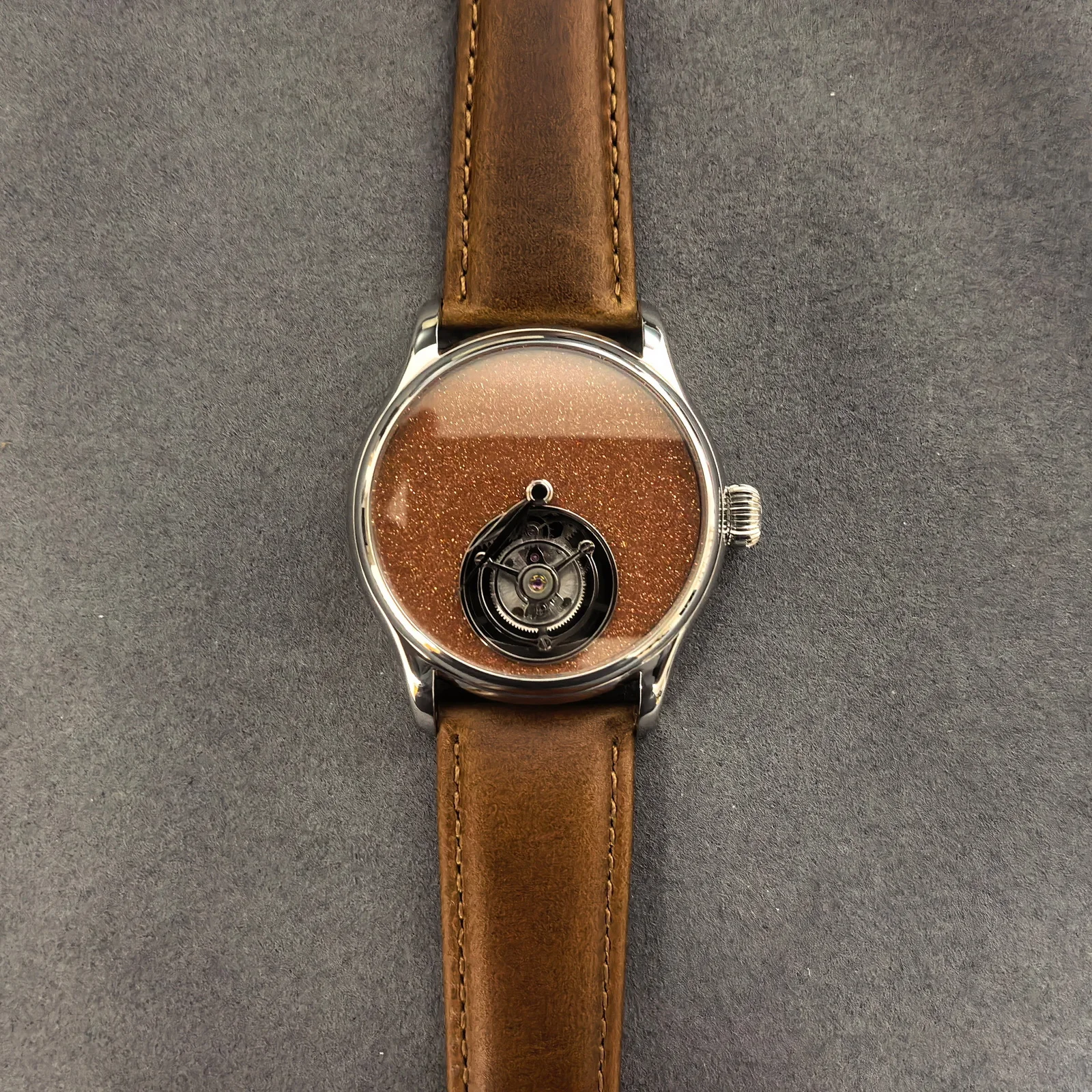 PIERRE PAULIN Mens Tourbillon Watches 42mm Manual Winding Mechanical Wristwatch Sapphire Mirror Brown Sanding Stone Dial
PIERRE PAULIN Mens Tourbillon Watches 42mm Manual Winding Mechanical Wristwatch Sapphire Mirror Brown Sanding Stone Dial