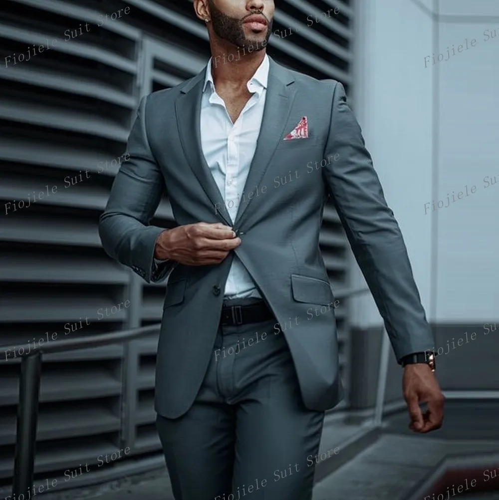 New Grey Men Formal Occasion Business Suit Groom Groomsman Tuxedos Wedding Party Prom Male Clothing 2 Piece Set Blazer Pants
New Grey Men Formal Occasion Business Suit Groom Groomsman Tuxedos Wedding Party Prom Male Clothing 2 Piece Set Blazer Pants