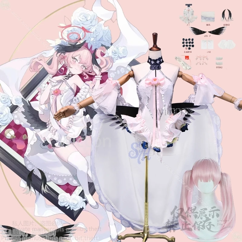 NebulaCloak Koharu Shimoe Game Blue Archive Anime Costume Sexy Pink Wedding Dress Sweet Lolita Wings Angle Halloween Customized
NebulaCloak Koharu Shimoe Game Blue Archive Anime Costume Sexy Pink Wedding Dress Sweet Lolita Wings Angle Halloween Customized