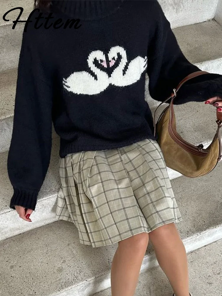 Вязаный контрастный женский свитер, однотонный женский пуловер с длинным рукавом и круглым вырезом, 2024, модная осенне-зимняя теплая женская верхняя одежда с животными
Вязаный контрастный женский свитер, однотонный женский пуловер с длинным рукавом и круглым вырезом, 2024, модная осенне-зимняя теплая женская верхняя одежда с животными