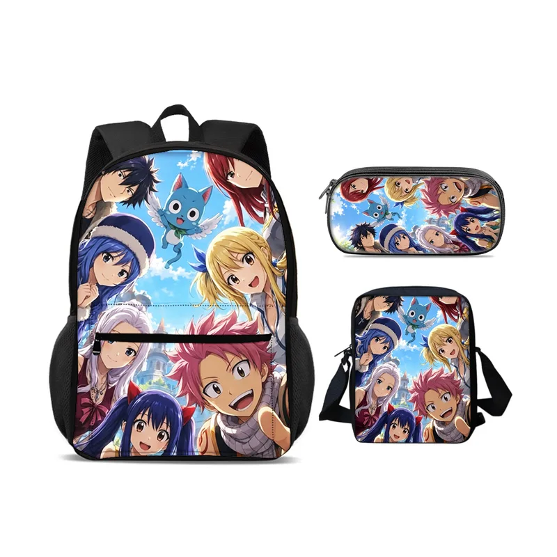 FAIRY TAIL Backpack Pen Bag Shoulder Bag 3Pcs Set Cartoon Anime Printed Student Boys and Girls New Large Capacity Versatile
FAIRY TAIL Backpack Pen Bag Shoulder Bag 3Pcs Set Cartoon Anime Printed Student Boys and Girls New Large Capacity Versatile