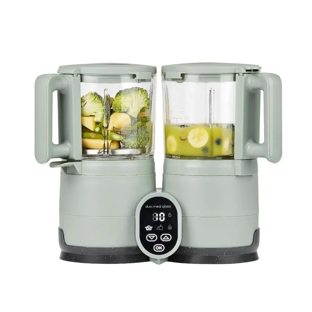 Многофункциональный прибор для приготовления детского питания Duo Meal Glass, цвет селадоновый зеленый – пароварка, блендер, тостер и подогреватель 4-в-1 с программируемым таймером, большой объем, стеклянная емкость.
Многофункциональный прибор для приготовления детского питания Duo Meal Glass, цвет селадоновый зеленый – пароварка, блендер, тостер и подогреватель 4-в-1 с программируемым таймером, большой объем, стеклянная емкость.