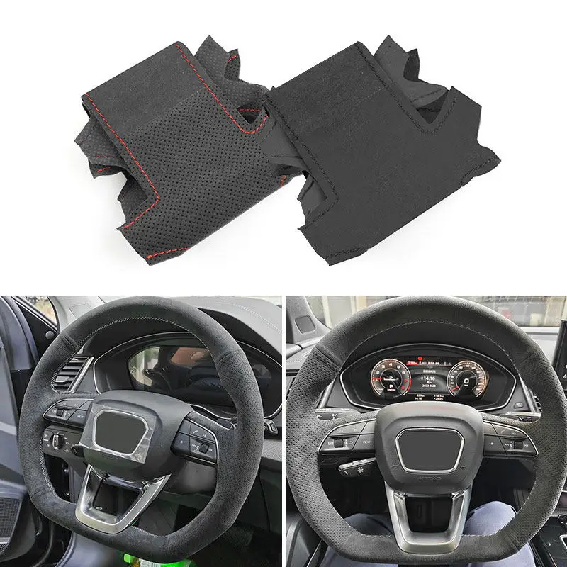 Hand-Braids Suede Leather Car-styling Inner Steering Wheel Cover Trim For Audi (D Shape) Q3 F3 RS Q3 Q5 FY SQ5 Q7 4M SQ7 Q8 SQ8
Hand-Braids Suede Leather Car-styling Inner Steering Wheel Cover Trim For Audi (D Shape) Q3 F3 RS Q3 Q5 FY SQ5 Q7 4M SQ7 Q8 SQ8