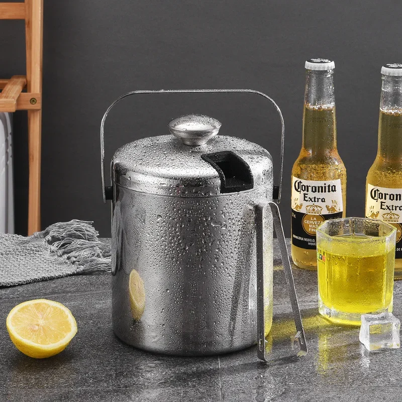 1.3L Stainless Steel Wine Beer Ice Bucket Ice Cube Container Bar Holiday Bar Supplies
1.3L Stainless Steel Wine Beer Ice Bucket Ice Cube Container Bar Holiday Bar Supplies