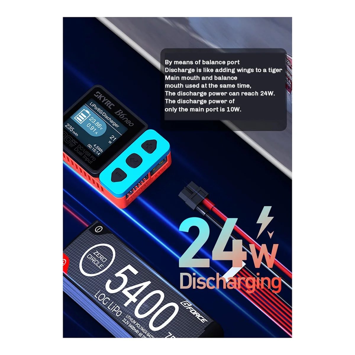 A17I B6 Neo Smart Charger DC 200W PD 80W LiPo Battery Balance Charger SK-100198 Compact 6S Charger Discharger
A17I B6 Neo Smart Charger DC 200W PD 80W LiPo Battery Balance Charger SK-100198 Compact 6S Charger Discharger