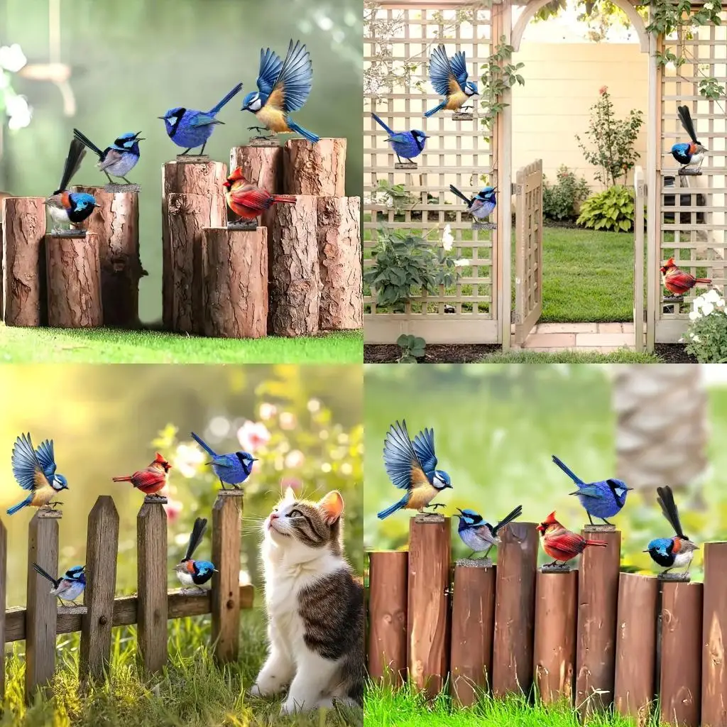 5PCS Happy Iron Bird Ornaments For Garden Fence improve Great For Outdoor Yard Art B03E
5PCS Happy Iron Bird Ornaments For Garden Fence improve Great For Outdoor Yard Art B03E