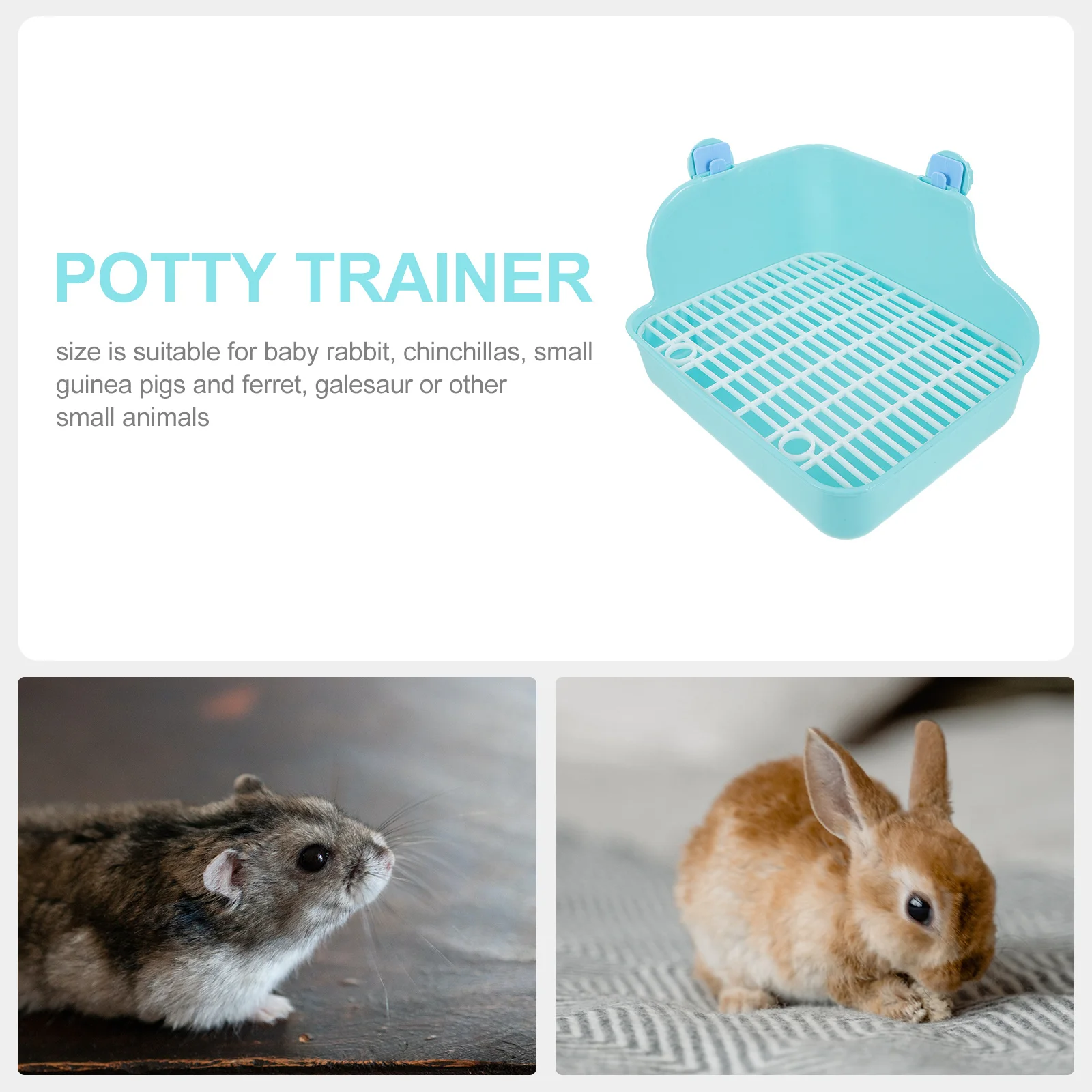 Pet Potty Trainer Durable Stain Resistant Easy Clean for Small Animals Rabbit Chinchilla Guinea Pig Ferret Light Green Random
Pet Potty Trainer Durable Stain Resistant Easy Clean for Small Animals Rabbit Chinchilla Guinea Pig Ferret Light Green Random