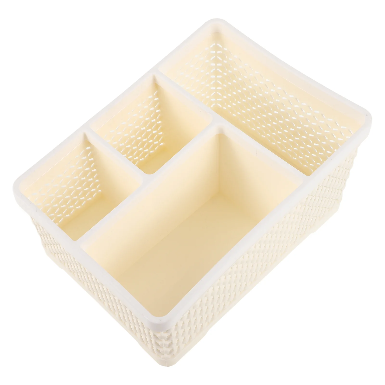 4-Compartment Makeup Storage Box Plastic Organizer Beige Desktop Vanity Organizer Office Desk Skincare Holder
4-Compartment Makeup Storage Box Plastic Organizer Beige Desktop Vanity Organizer Office Desk Skincare Holder