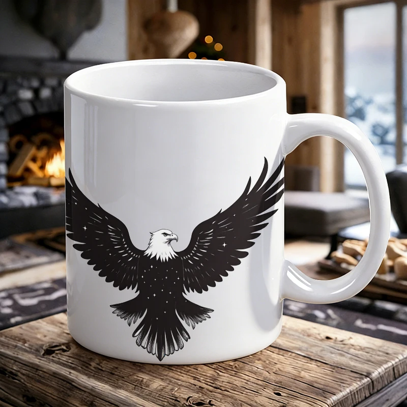 Independence Day Mug Coffee Cup Ceramic Cup Eagle's Ascent Majestic Wings in Flight
Independence Day Mug Coffee Cup Ceramic Cup Eagle's Ascent Majestic Wings in Flight