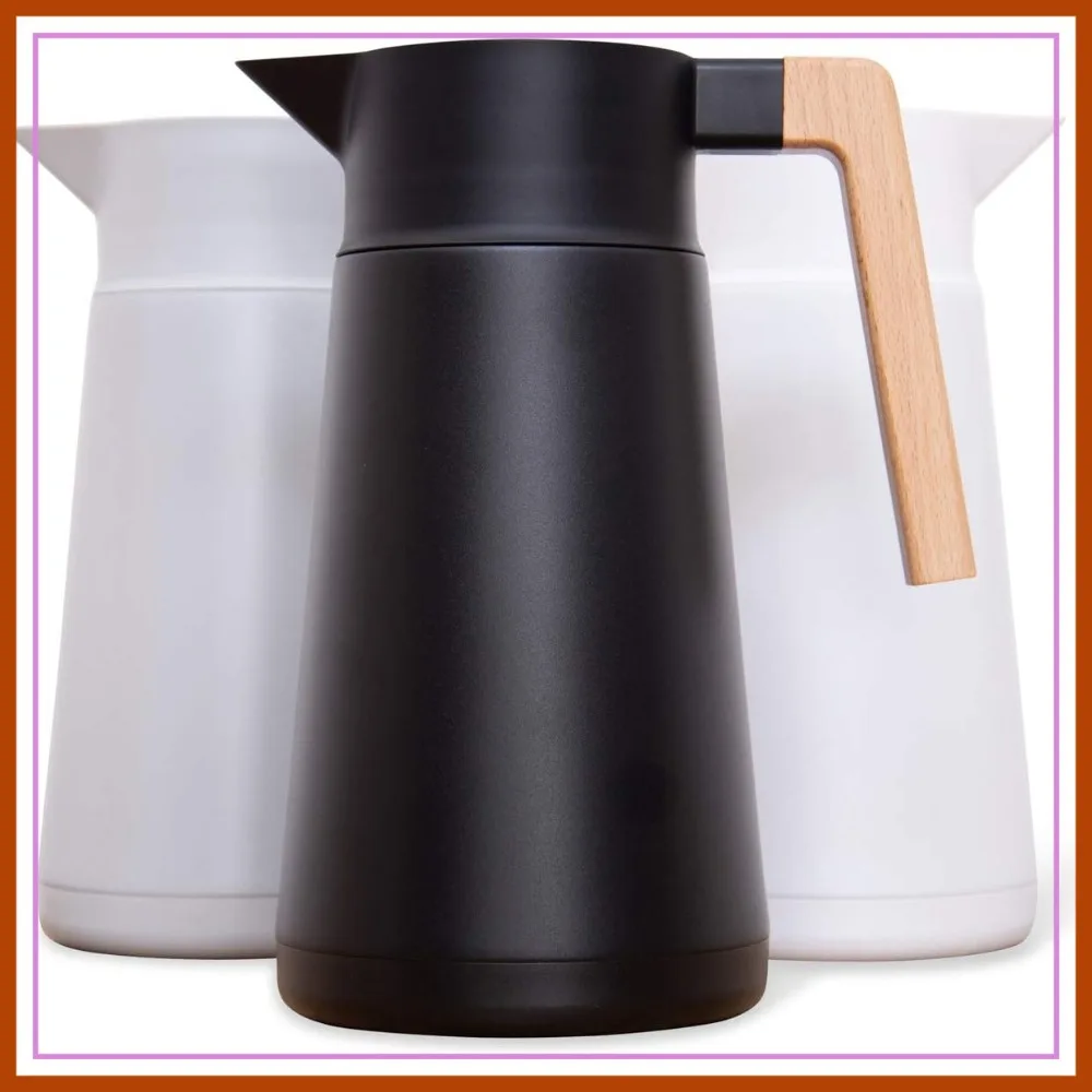 68 Oz Stainless Steel Thermal Coffee Carafe - 2L Double Wall Vacuum Insulated Beverage Dispenser with Tea Infuser & Strainer, Black
68 Oz Stainless Steel Thermal Coffee Carafe - 2L Double Wall Vacuum Insulated Beverage Dispenser with Tea Infuser & Strainer, Black