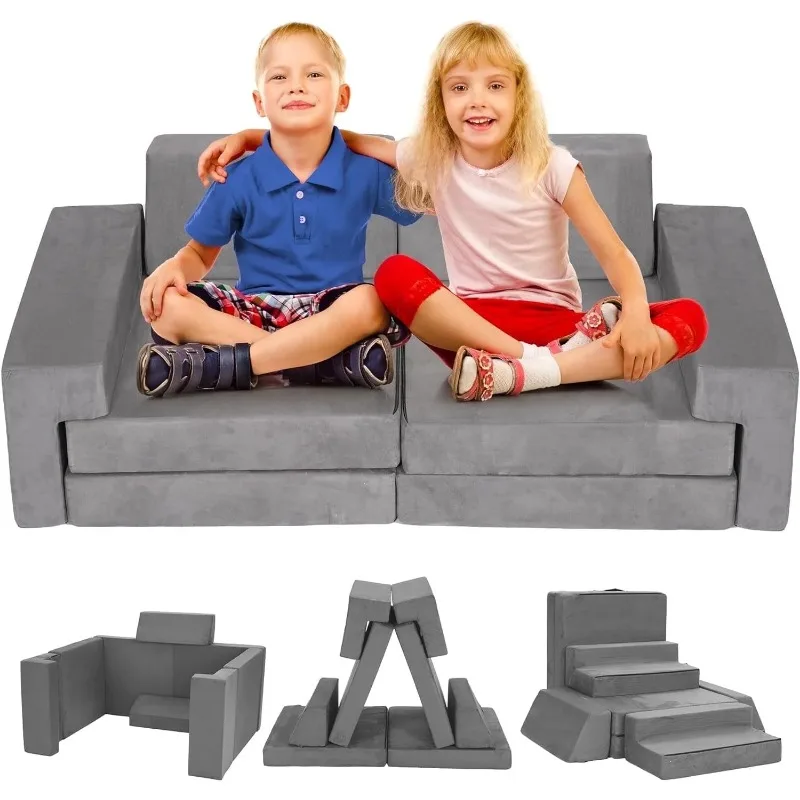 8pcs Modular Kids Play Couch,DIY Creativing Kids Explorer Floor Sofa , Versatile Convertible Foam and Floor Cushion for Toddlers
8pcs Modular Kids Play Couch,DIY Creativing Kids Explorer Floor Sofa , Versatile Convertible Foam and Floor Cushion for Toddlers