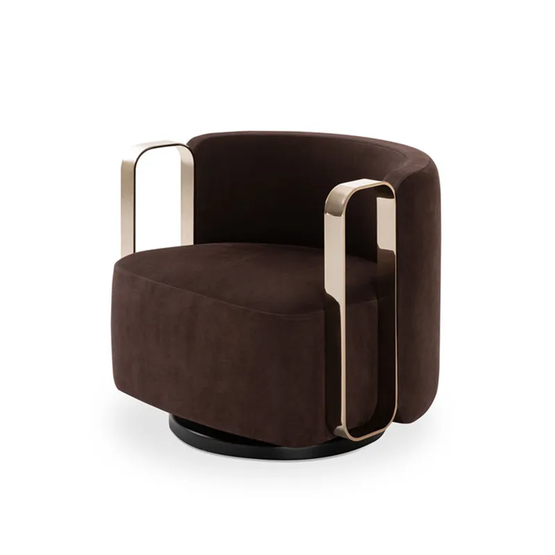 Custom Italian Design Light Luxury Brown Cafe Leisure Chair
Custom Italian Design Light Luxury Brown Cafe Leisure Chair