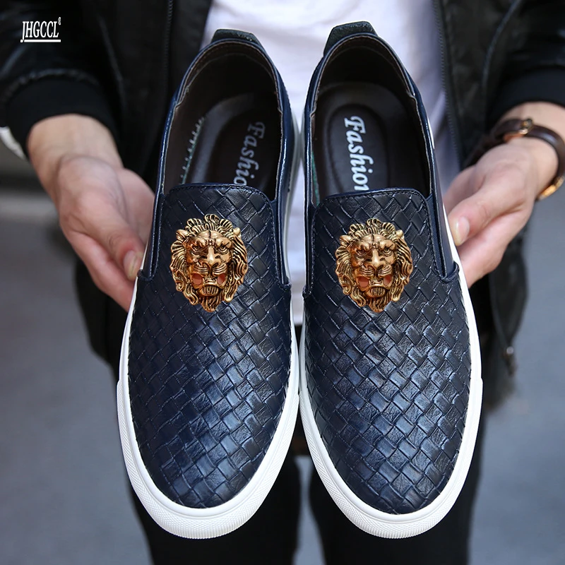 New fashion loafers men's British woven breathable Korean casual shoes leather slip-on shoes 15
New fashion loafers men's British woven breathable Korean casual shoes leather slip-on shoes 15
