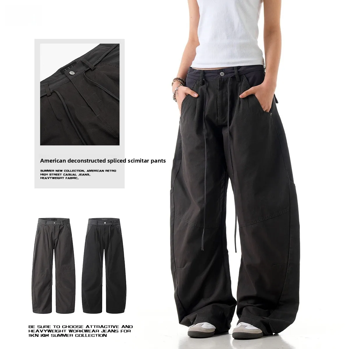 American Deconstructed Patchwork Bent Pants Loose Design Casual Workwear for Men And Women High Waist Long Trousers Urban Fas...
American Deconstructed Patchwork Bent Pants Loose Design Casual Workwear for Men And Women High Waist Long Trousers Urban Fas...