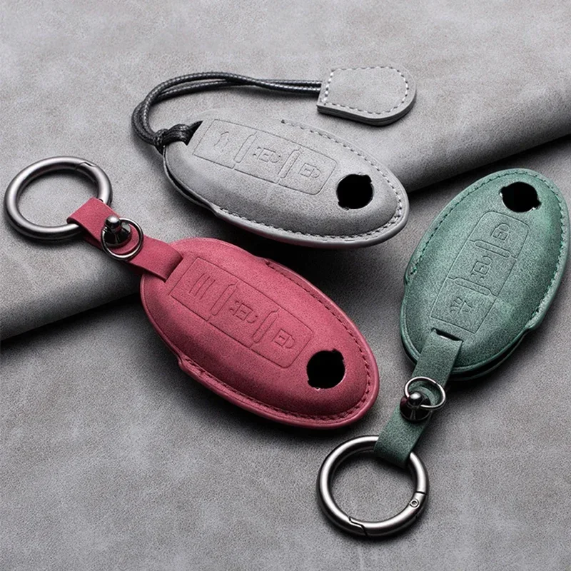 Leather Car Key Case Cover Shell For Nissan Cube Juke Versa Note X-Trail Qashaqai Sunny Juke Altima TIIDA Murano Maxima Keychain
Leather Car Key Case Cover Shell For Nissan Cube Juke Versa Note X-Trail Qashaqai Sunny Juke Altima TIIDA Murano Maxima Keychain