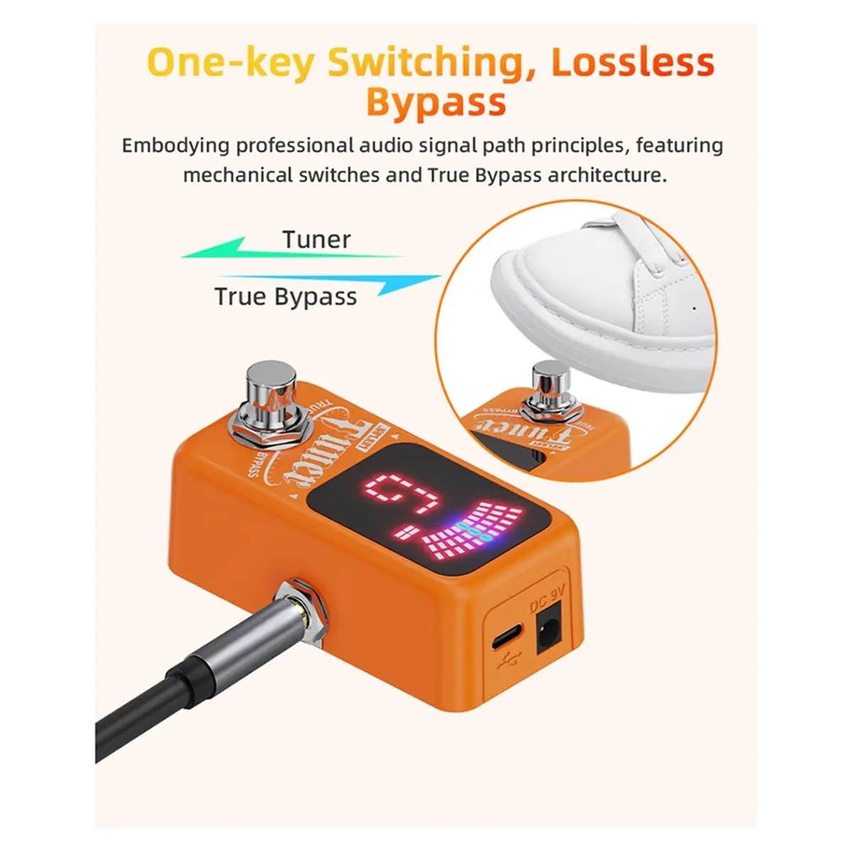 A61P Guitar Tuner Mini Chromatic Tuner Pedal Effect LED Display Bass True Bypass True Bypass 9V Dc High-Accuracy Tuning
A61P Guitar Tuner Mini Chromatic Tuner Pedal Effect LED Display Bass True Bypass True Bypass 9V Dc High-Accuracy Tuning