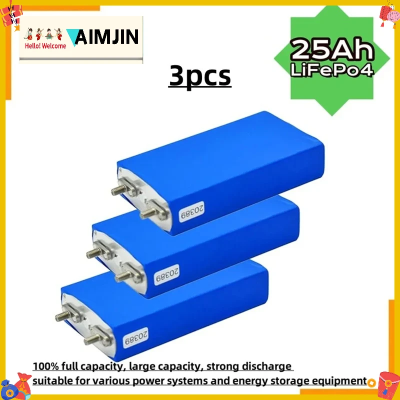 LiFePO4 3.2V 25AH lithium iron phosphate battery for 12V 24V 4S electric scooters, RVs, and solar energy storage systems
LiFePO4 3.2V 25AH lithium iron phosphate battery for 12V 24V 4S electric scooters, RVs, and solar energy storage systems