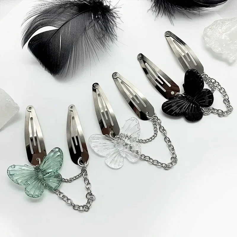 Vintage New Tassel Chain Butterfly Pendant Bobby Pin Clip Headwear Cool Metal Y2k Hairpin Barrettes Hair Accessories for Women
Vintage New Tassel Chain Butterfly Pendant Bobby Pin Clip Headwear Cool Metal Y2k Hairpin Barrettes Hair Accessories for Women