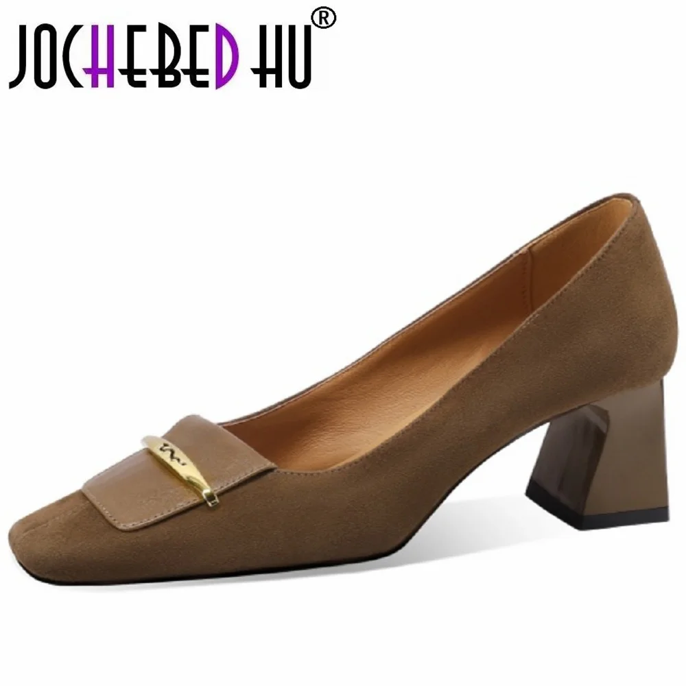 【JOCHEBED HU】размер 33-43, женские лоферы без шнуровки из натуральной кожи с квадратным носком, толщина 5 см, стильные туфли на среднем каблуке высокого качества
【JOCHEBED HU】размер 33-43, женские лоферы без шнуровки из натуральной кожи с квадратным носком, толщина 5 см, стильные туфли на среднем каблуке высокого качества