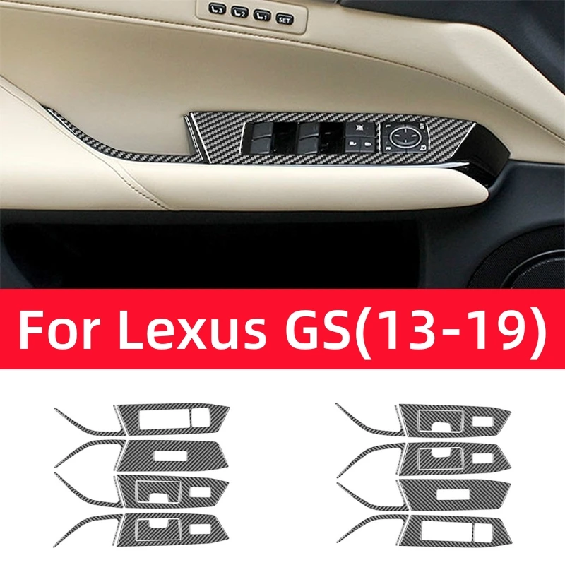 For Lexus GS 2013-2019 Car Interior Accessories Carbon Fiber Auto Windows Control Panel Trim Cover Decoration Frame Stickers
For Lexus GS 2013-2019 Car Interior Accessories Carbon Fiber Auto Windows Control Panel Trim Cover Decoration Frame Stickers