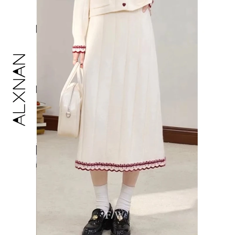 ALXNAN Women's Skirt Autumn Winter Color-blocked Patchwork Pleated Waist Skirts Elegance Loose-fit A-Line Long Skirts L51607BSQ
ALXNAN Women's Skirt Autumn Winter Color-blocked Patchwork Pleated Waist Skirts Elegance Loose-fit A-Line Long Skirts L51607BSQ