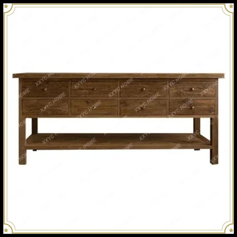 X-S Solid Wood Kitchen Island Dining Table Antique Style Console Handmade Table Drawer Locker HG
X-S Solid Wood Kitchen Island Dining Table Antique Style Console Handmade Table Drawer Locker HG