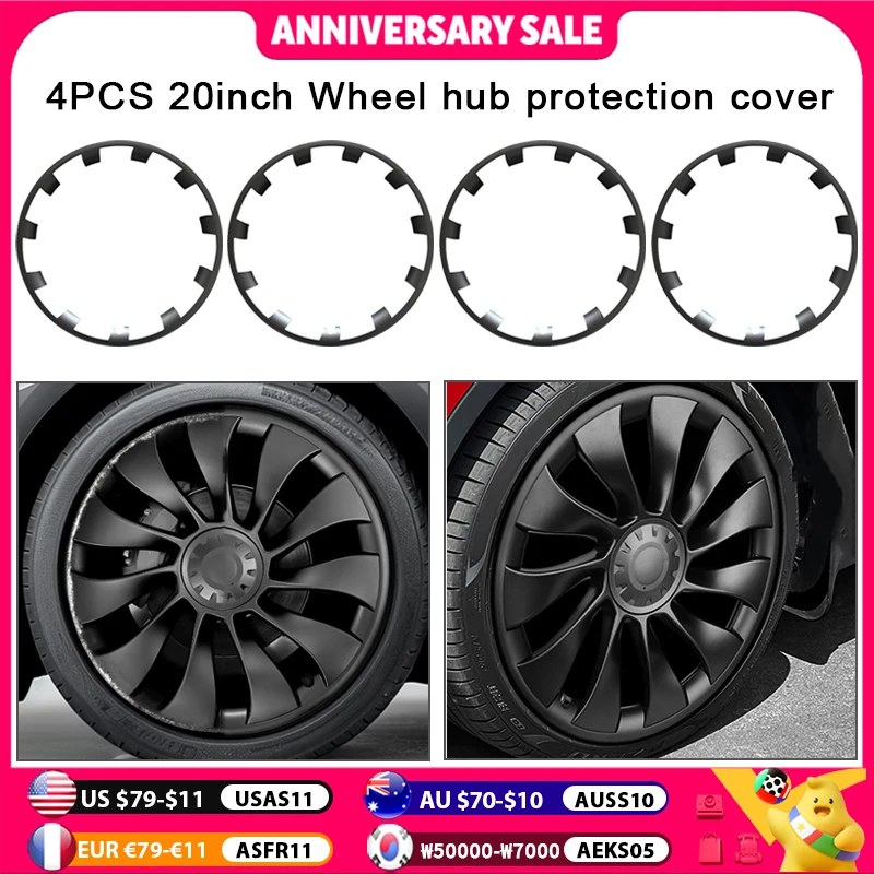 4PCS For Tesla Model 3 Accessories 20 Inch Wheel Parts Vehicle Wheel Rims Edge Protector Ring Tire Guard Strip Wheel Hub Covers
4PCS For Tesla Model 3 Accessories 20 Inch Wheel Parts Vehicle Wheel Rims Edge Protector Ring Tire Guard Strip Wheel Hub Covers