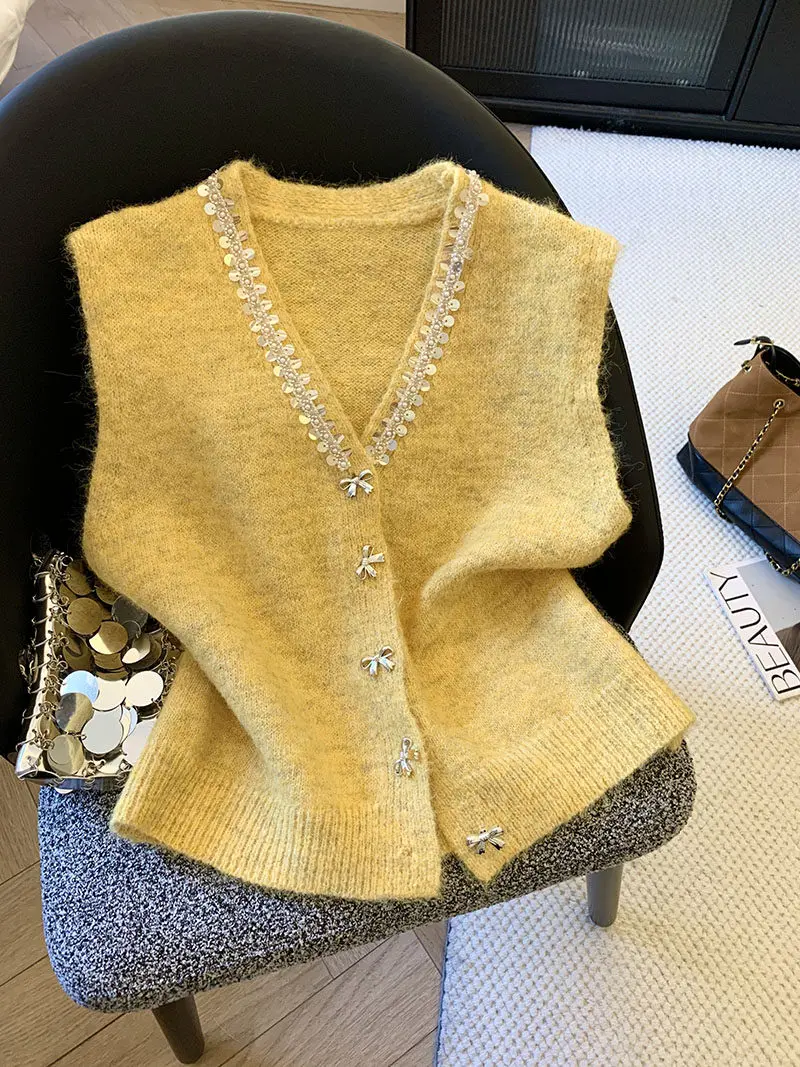 Heavyweight Button Sweater Cardigan Women's Spring Layering Small Size High Waist Loose Fit Sweet Sle Knitwear
Heavyweight Button Sweater Cardigan Women's Spring Layering Small Size High Waist Loose Fit Sweet Sle Knitwear