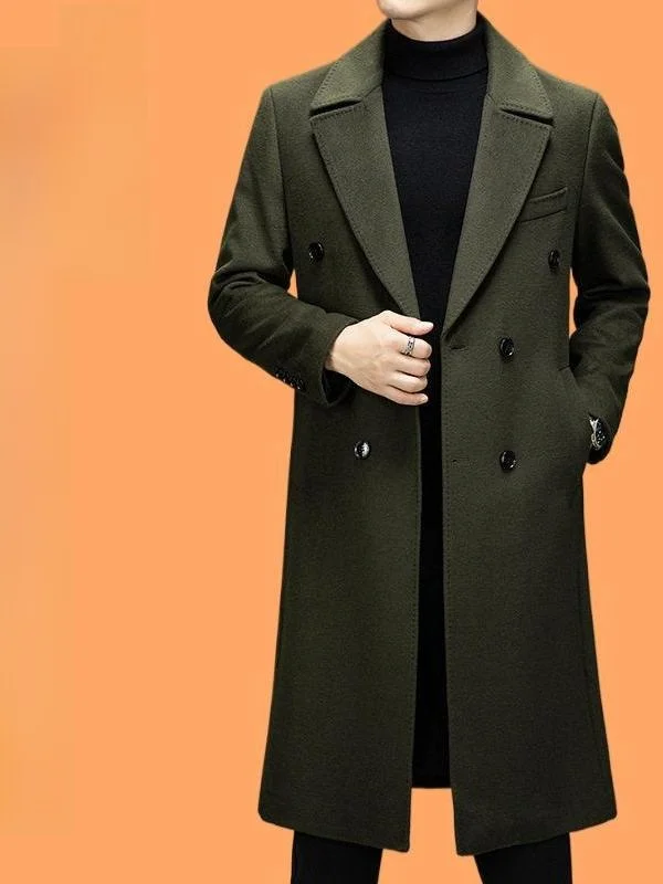New Men's Camere Coat Long Woolen Suit Collar Casual over Knee Outerwear Dad Clothes Daily Wear Chinese Brand Winter Coat
New Men's Camere Coat Long Woolen Suit Collar Casual over Knee Outerwear Dad Clothes Daily Wear Chinese Brand Winter Coat