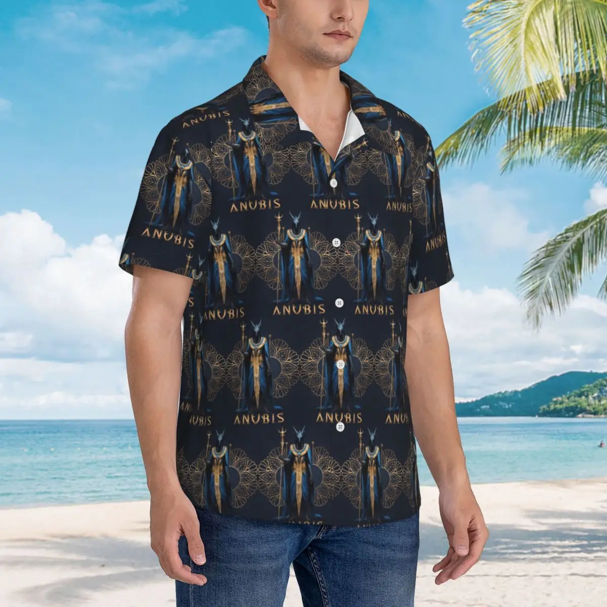 Anubis The Jackal-Headed God Of The Dead Egyptian God Hawaiian Shirts Men Short Sleeve Shirt for Summer Beach Men's Button Tops
Anubis The Jackal-Headed God Of The Dead Egyptian God Hawaiian Shirts Men Short Sleeve Shirt for Summer Beach Men's Button Tops