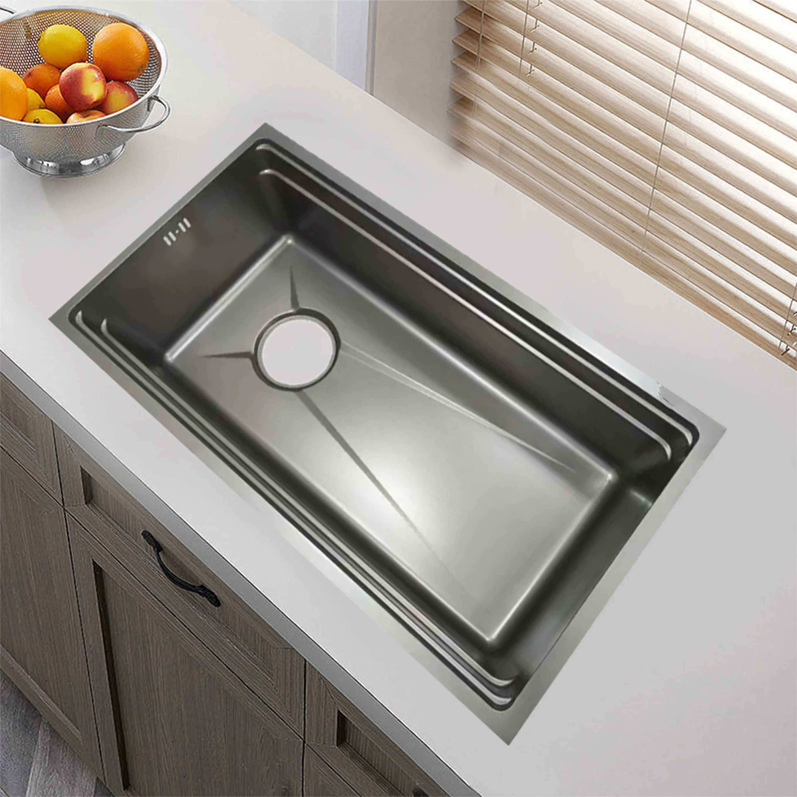 Hot Sale Stainless Steel Handmade Modern Smart Single Bowl Kitchen Sink
Hot Sale Stainless Steel Handmade Modern Smart Single Bowl Kitchen Sink