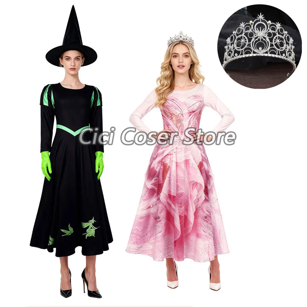 Костюм для косплея Wicked Elphaba Glinda, розовое платье для косплея, женская одежда для Хэллоуина, сценическая одежда для взрослых, карнавальная форма
Костюм для косплея Wicked Elphaba Glinda, розовое платье для косплея, женская одежда для Хэллоуина, сценическая одежда для взрослых, карнавальная форма