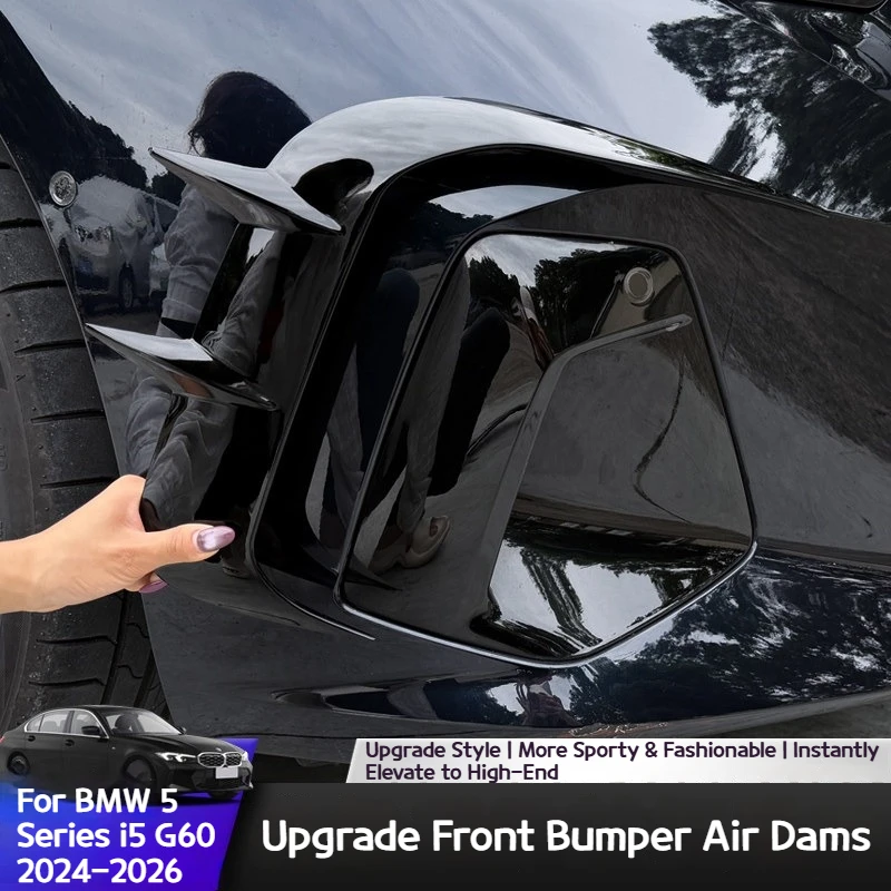 For BMW 5 series i5 G60 2024-2025 Sport version front bumper fog light opening Jaw-like decorative strip Black Warrior accessory
For BMW 5 series i5 G60 2024-2025 Sport version front bumper fog light opening Jaw-like decorative strip Black Warrior accessory