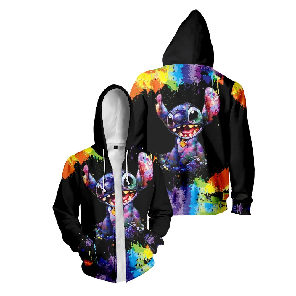 New cartoon Stitch hooded zipper sweatshirt 3D men and women printed sports pullover top Harajuku street wear 2025
New cartoon Stitch hooded zipper sweatshirt 3D men and women printed sports pullover top Harajuku street wear 2025