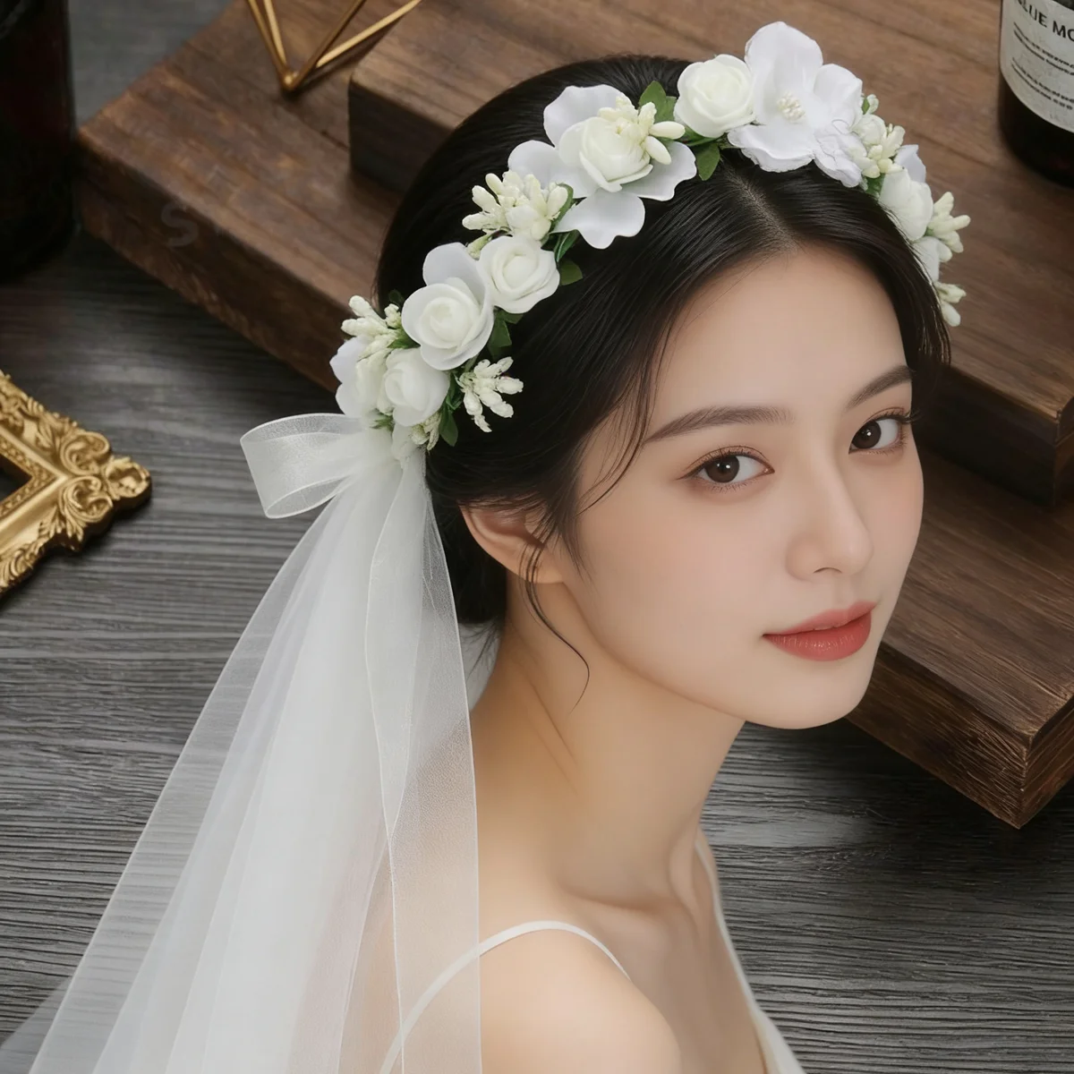 1pc Women's Headband, Mori Girl Style Simulation Flower Wreath For Brides, Beach Vacation, Photography Accessories, Bridesmaid H
1pc Women's Headband, Mori Girl Style Simulation Flower Wreath For Brides, Beach Vacation, Photography Accessories, Bridesmaid H