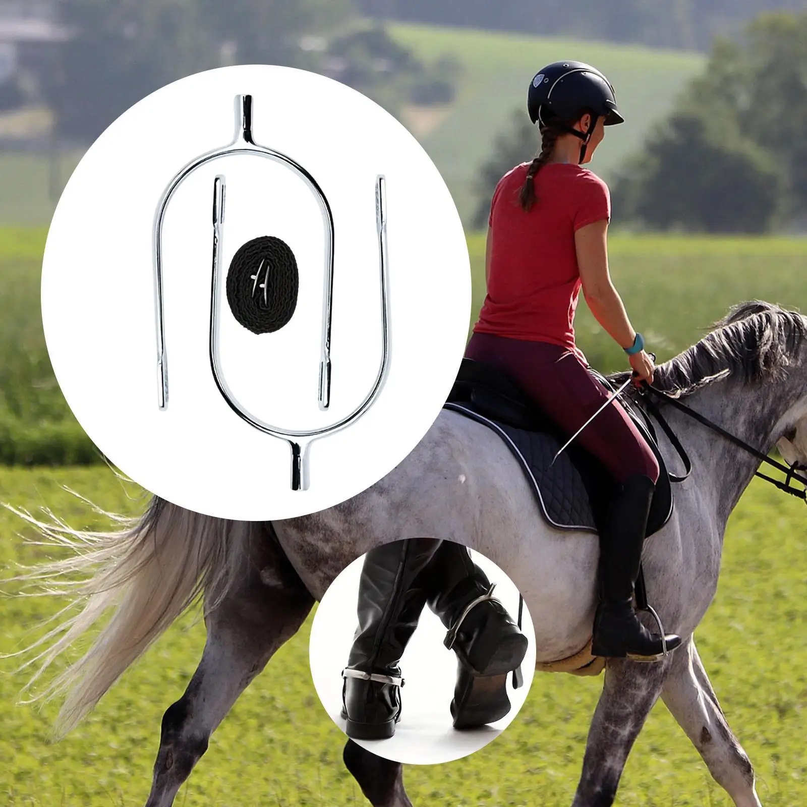 Zinc Alloy Horse Spurs with Straps Professional Riding Gadgets for Horse Accessories Enthusiasts and Beginners
Zinc Alloy Horse Spurs with Straps Professional Riding Gadgets for Horse Accessories Enthusiasts and Beginners