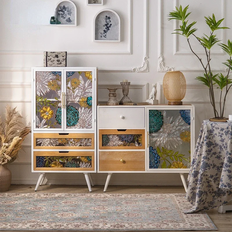 American Hand-painted Living Room Cabinets Sideboards Foyer Side Cabinet Light Luxury Wine Cabinet Drawer Living Room Furniture
American Hand-painted Living Room Cabinets Sideboards Foyer Side Cabinet Light Luxury Wine Cabinet Drawer Living Room Furniture