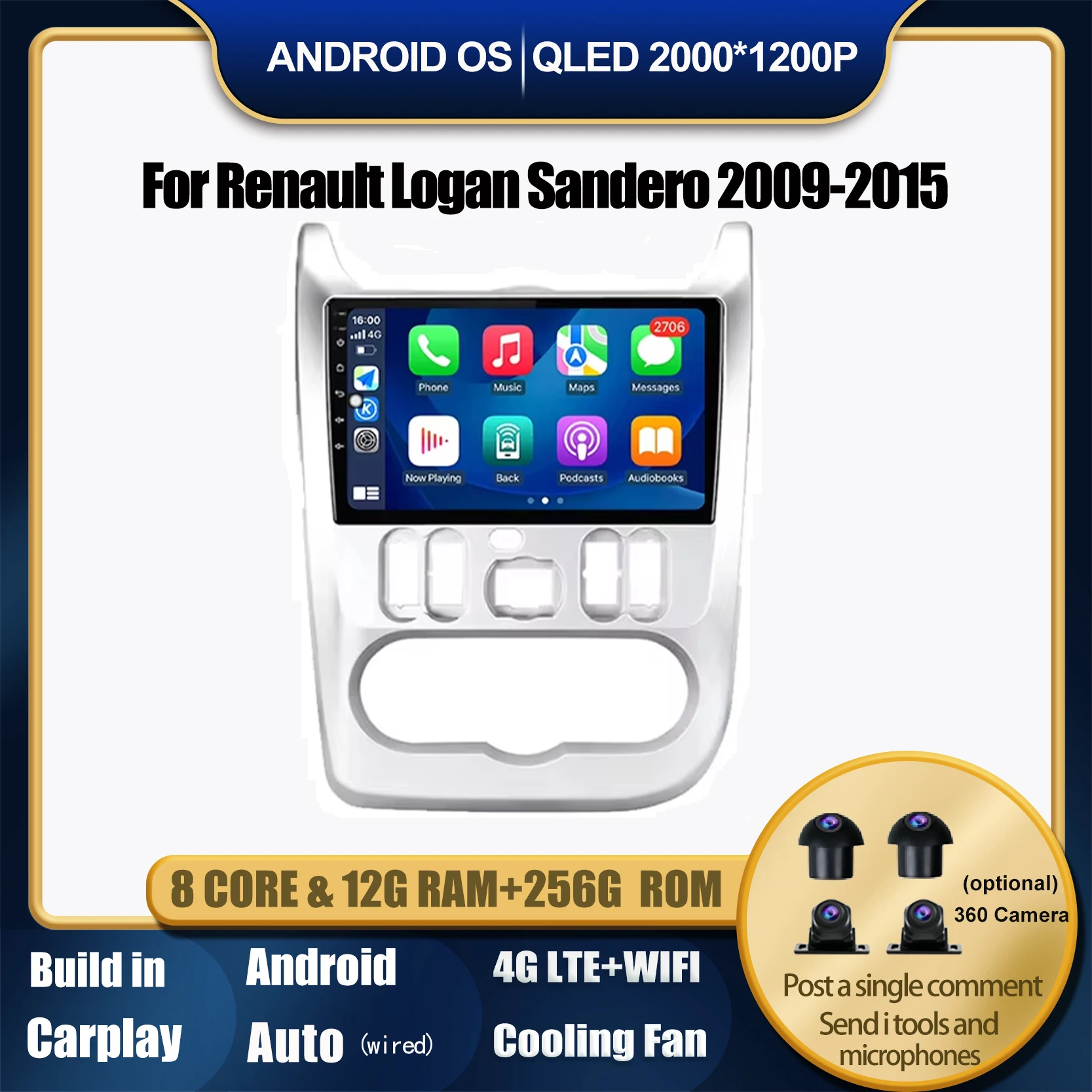 Android OS Carplay Car Radio Multimedia Video Player Screen For Renault Logan Sandero 2009-2015 GPS Navigation Tools Bluetooth
Android OS Carplay Car Radio Multimedia Video Player Screen For Renault Logan Sandero 2009-2015 GPS Navigation Tools Bluetooth