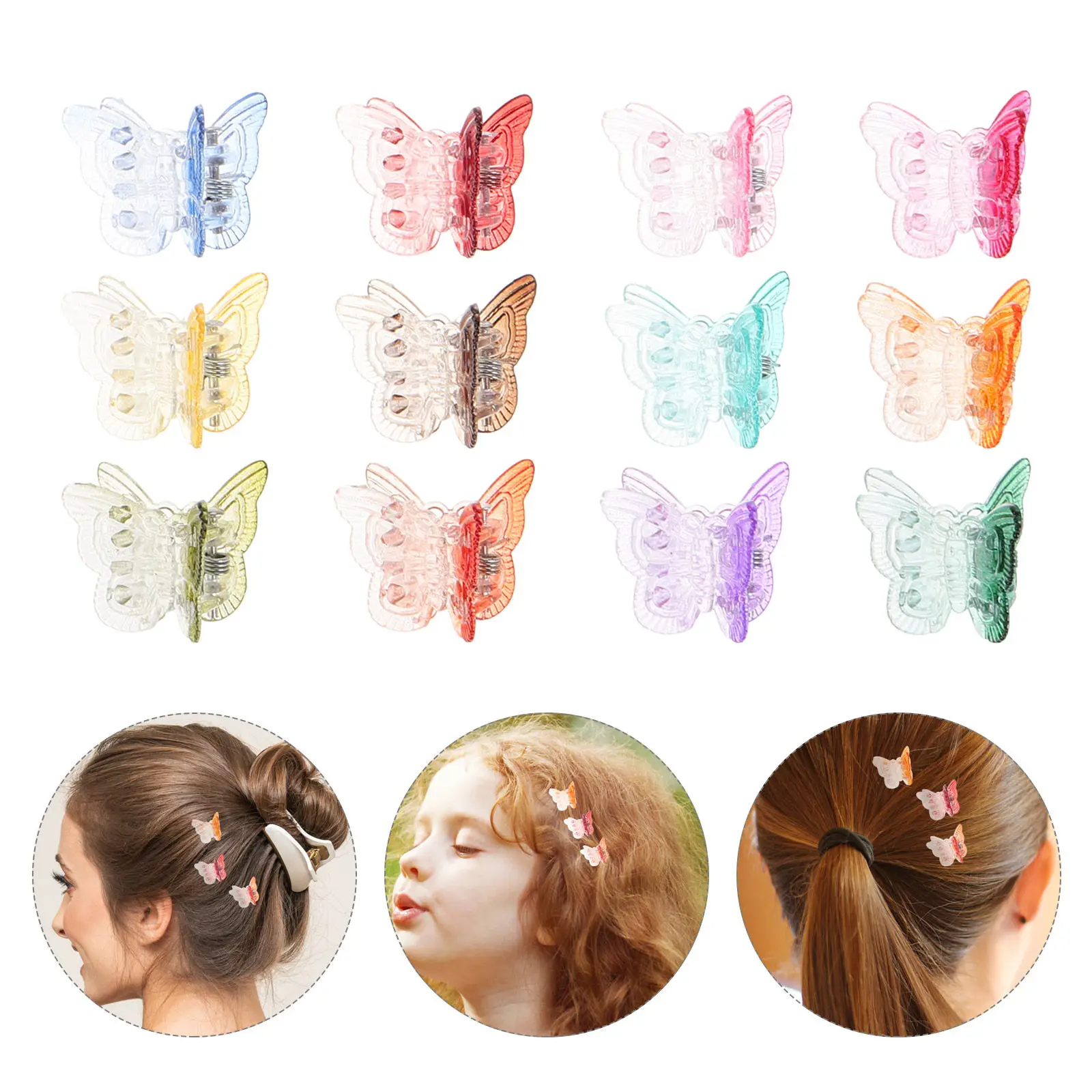 50Pcs Butterfly Hair Clips Mini Colorful Small Plastic Claw Clips for Women Cute Hair Accessories Braiding Style
50Pcs Butterfly Hair Clips Mini Colorful Small Plastic Claw Clips for Women Cute Hair Accessories Braiding Style