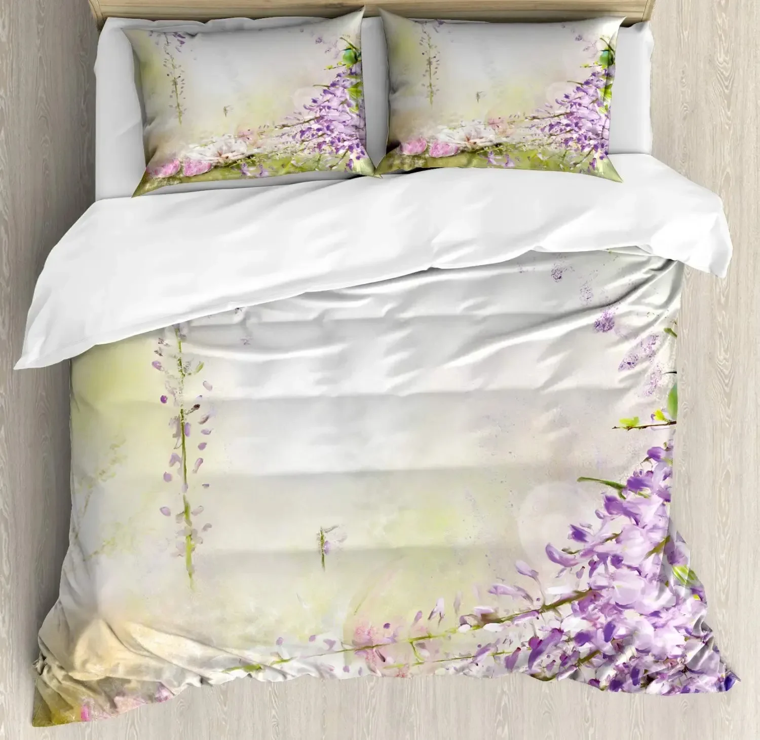 Lavender Duvet Cover Set,Pastel Cornflower Bridal Classic Design Gentle Floral Print Wedding Decor Bedding Set,Violet White Pink
Lavender Duvet Cover Set,Pastel Cornflower Bridal Classic Design Gentle Floral Print Wedding Decor Bedding Set,Violet White Pink