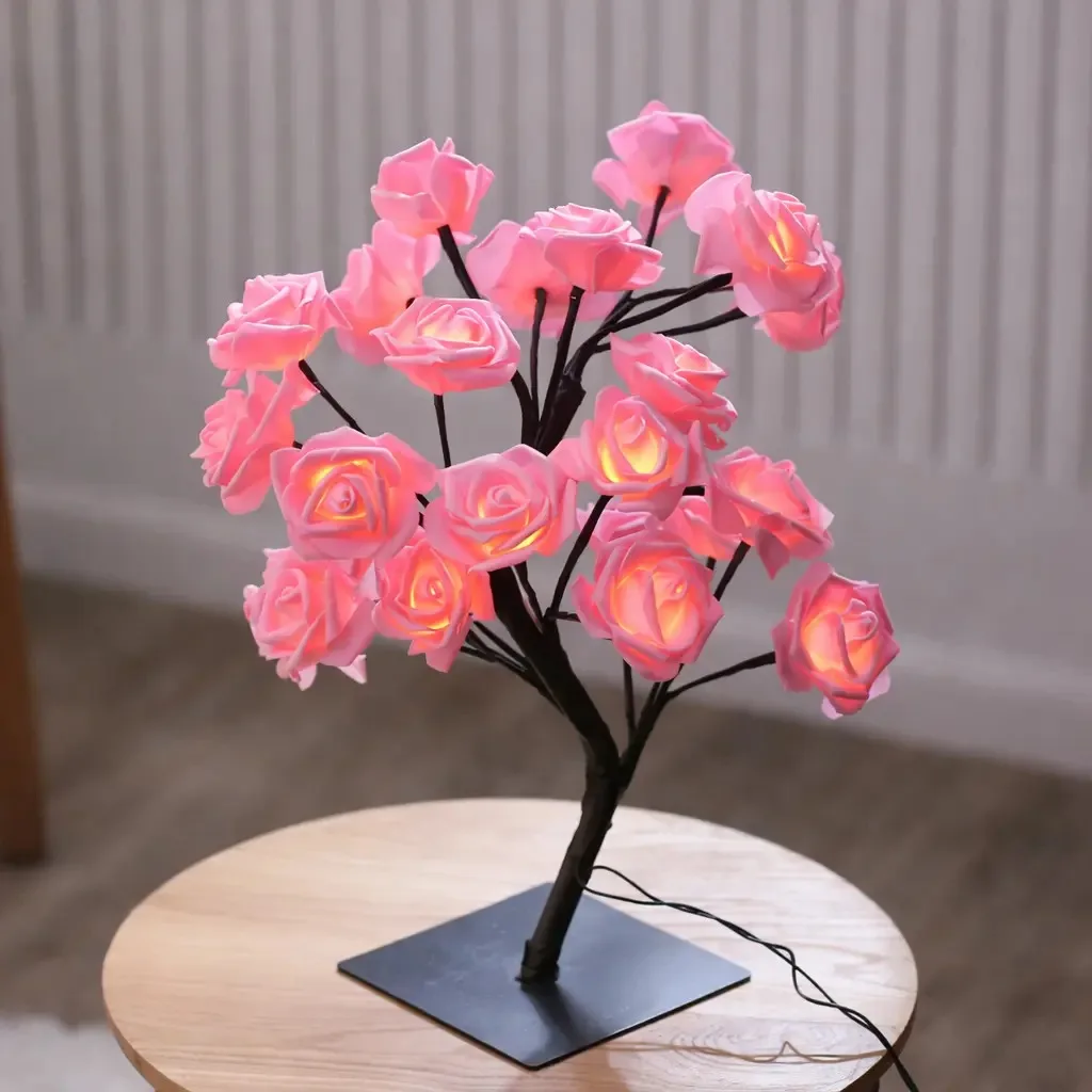 USB Powered LED Rose Flower Tree Lamp, Decorative Night Light,Indoor Bedroom Living Room Available, Romantic Atmosphere Decorative Lights, Holiday Lights (24LED Lights - Pink Roses)
USB Powered LED Rose Flower Tree Lamp, Decorative Night Light,Indoor Bedroom Living Room Available, Romantic Atmosphere Decorative Lights, Holiday Lights (24LED Lights - Pink Roses)